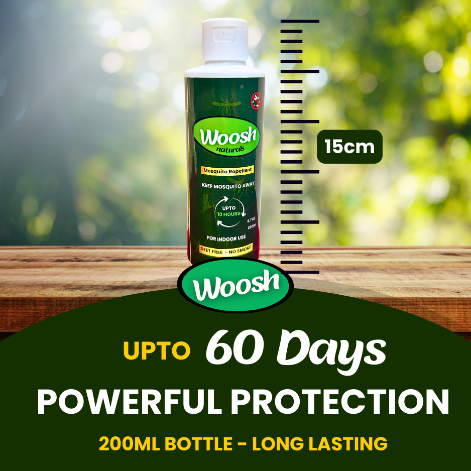 Woosh natural mosquito repellent liquid spray 200ml bottle last for 60 days